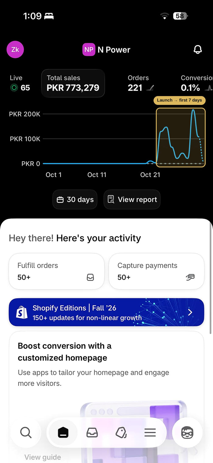 Launch week: 221 orders